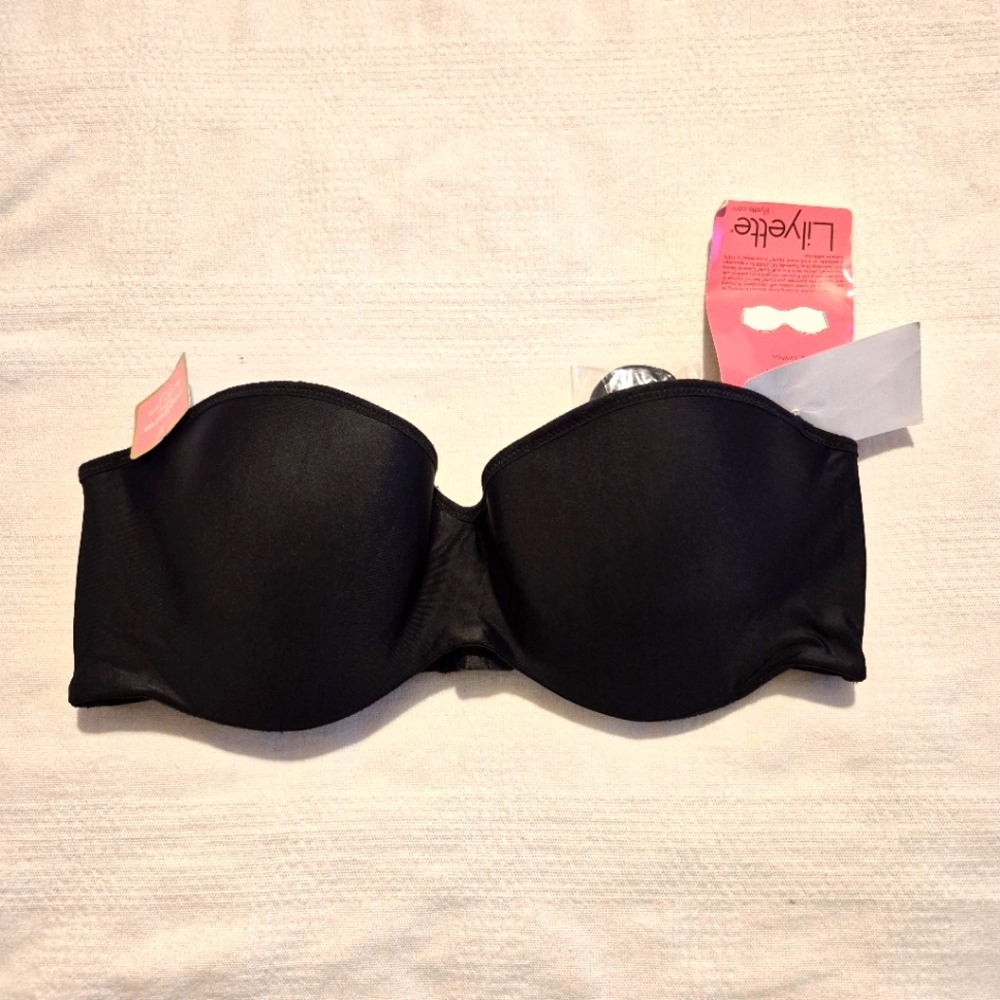 Lilyette women's 34C strapless convertible bra, black, NWT